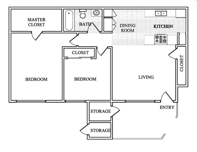 2 Beds • 2 Bath 31 floor plan